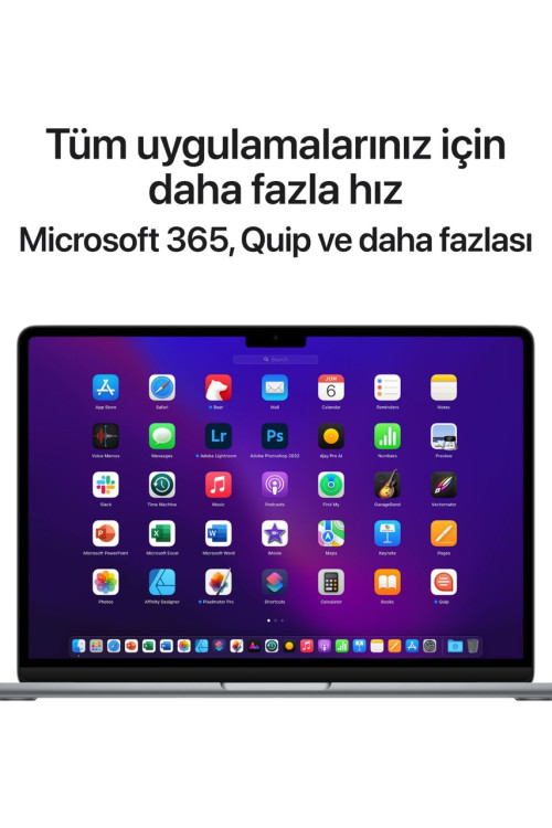 Apple MacBook Air M2 Çip 8GB 512GB SSD macOS 13" Taşınabilir Bilgisayar Uzay Grisi MLXX3TU/A